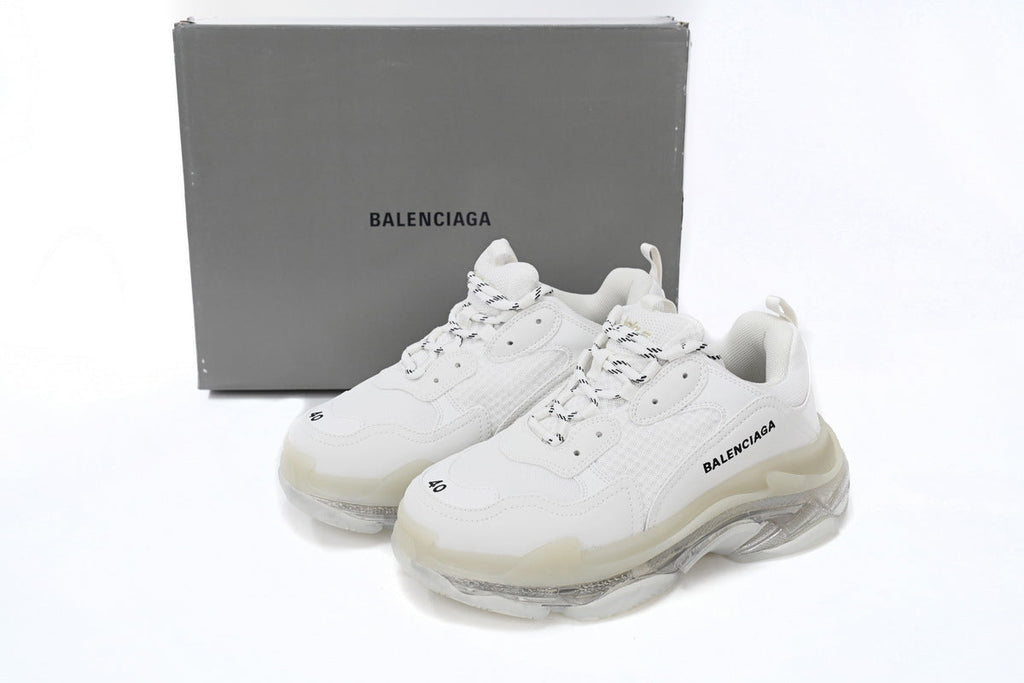 Balenciaga men's shoes Track  Triple S Clear Sole Sneakers   balenciaga runners White