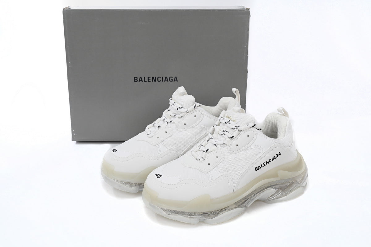 Balenciaga men's shoes Track  Triple S Clear Sole Sneakers   balenciaga runners White