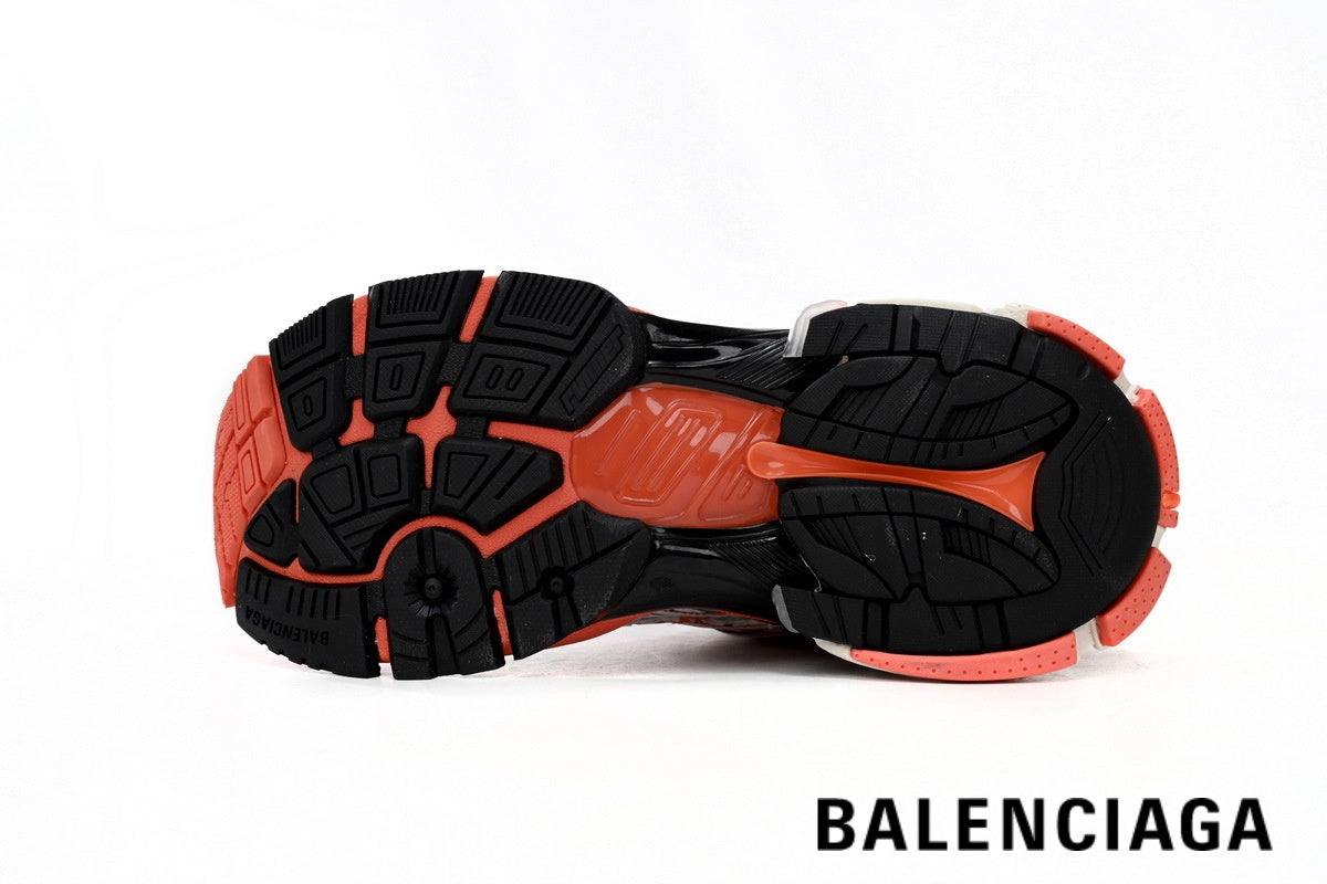 Balenciaga Runner men's shoes  women sneakers – White, Black & Orange