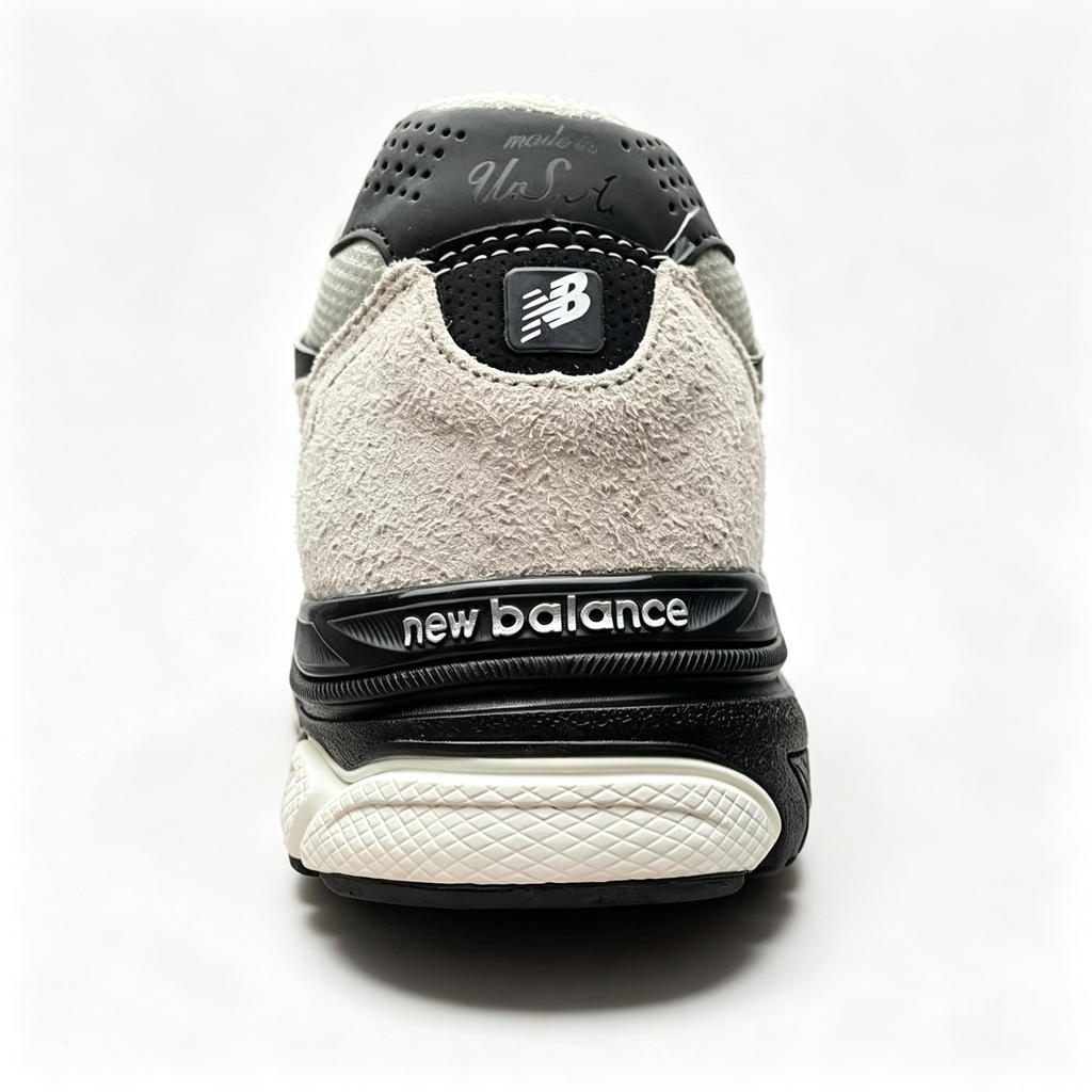 JJJJound x New Balance 990v3 Moonbeam Women's & Men's Cream Black Retro Sneakers