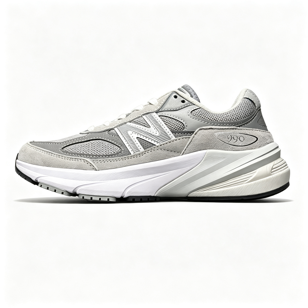 New Balance 990v6 Grey White Women's & Men's Lifestyle Sneakers