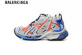 Balenciaga Runner men's shoes  women sneakers — White Mesh, Red & Blue Synthetic Overlays