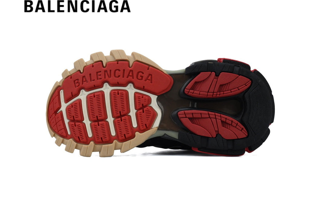 Balenciaga Track men's shoes  women sneakers in Black and Red