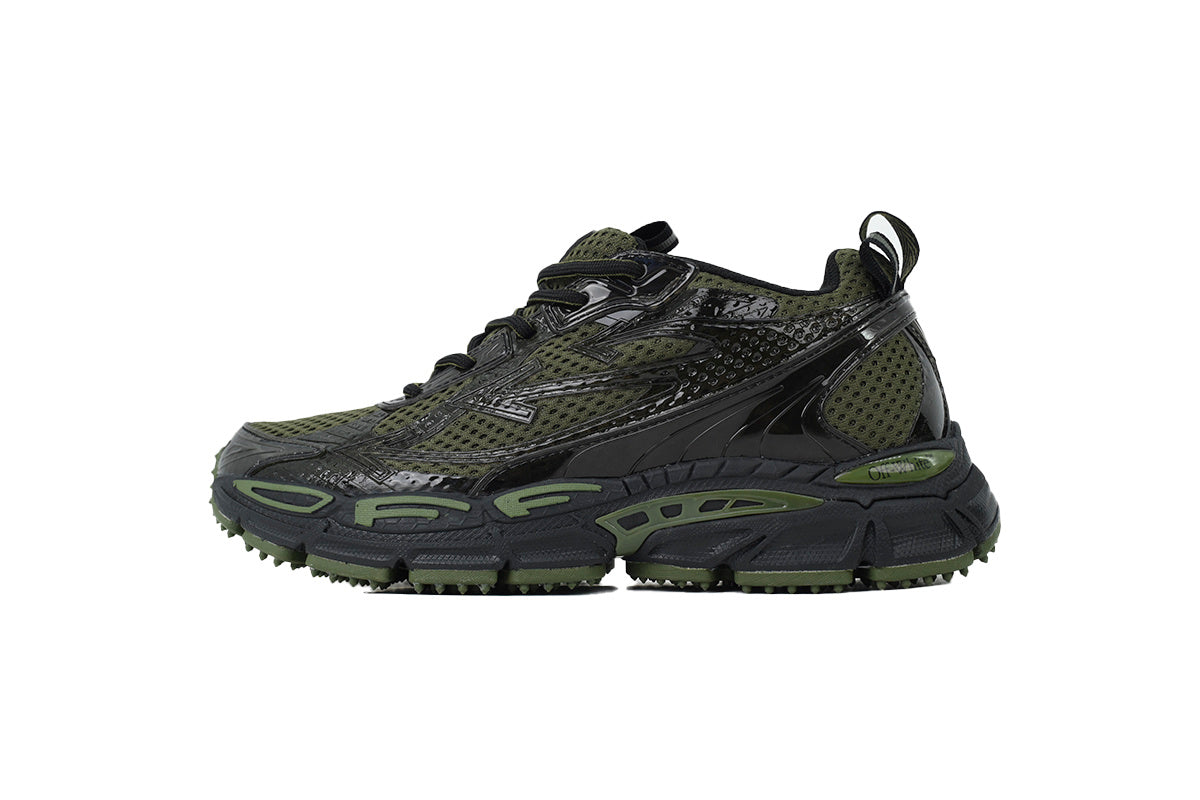 Off-White Be Right Back Women's Men's Black & Dark Olive Chunky Sneakers