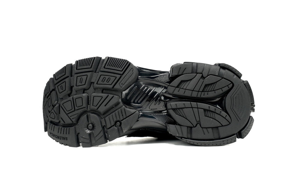 Balenciaga  men's shoes Track Sneaker – Distressed Low-Top Runner  black