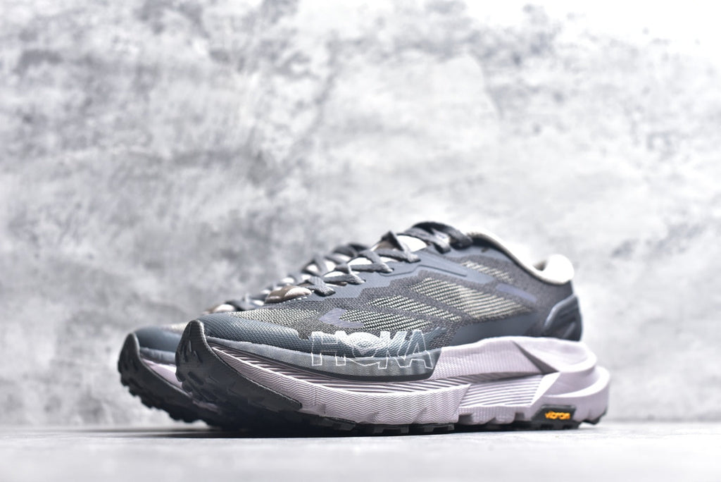 HOKA Mafate X Women's Men's Shoes | Black, Gray & White Mesh Trail Running Sneakers