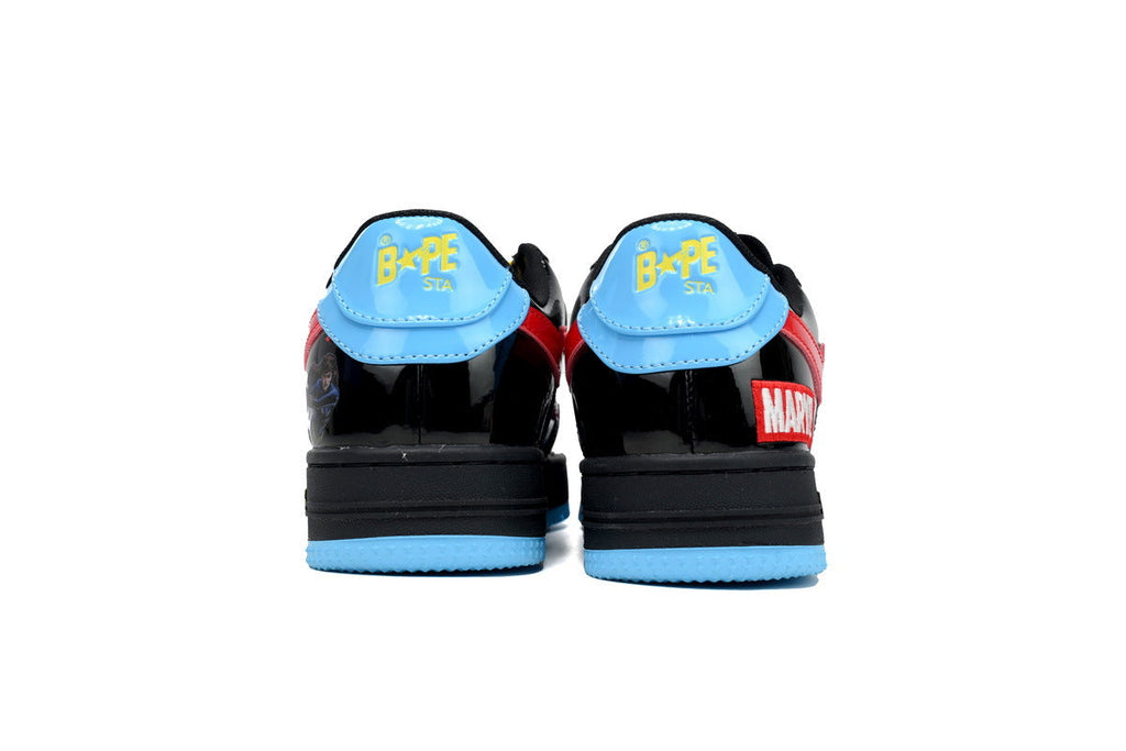 A BATHING APE BAPE STA Black & Sky Blue Colorblock Sneakers | Women's & Men's Skate-Inspired Shoes