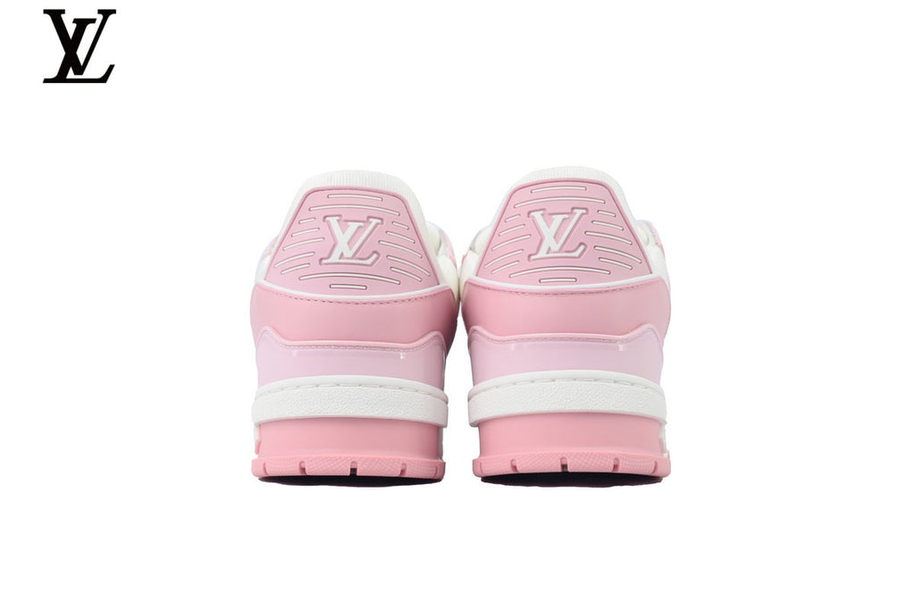 Louis Vuitton LV shoes for man  women Trainer Sneaker – Pink & White