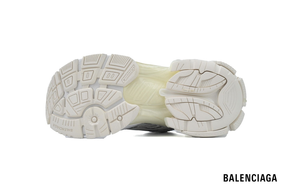 Balenciaga Runner men's shoes  women sneakers – All White