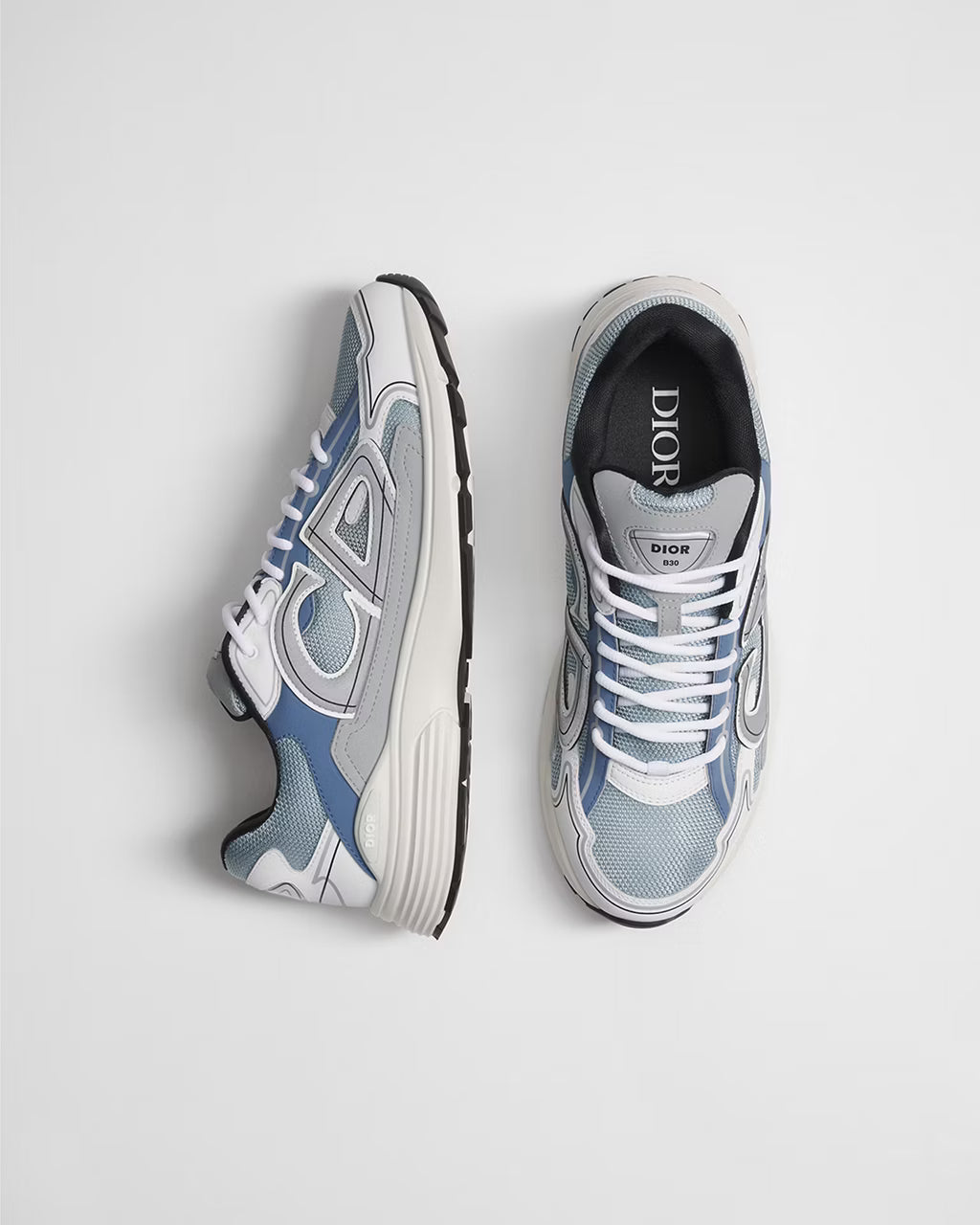 Dior B30 Women's & Men's Shoes - Slate Blue / Grey / White / Cream Sneakers