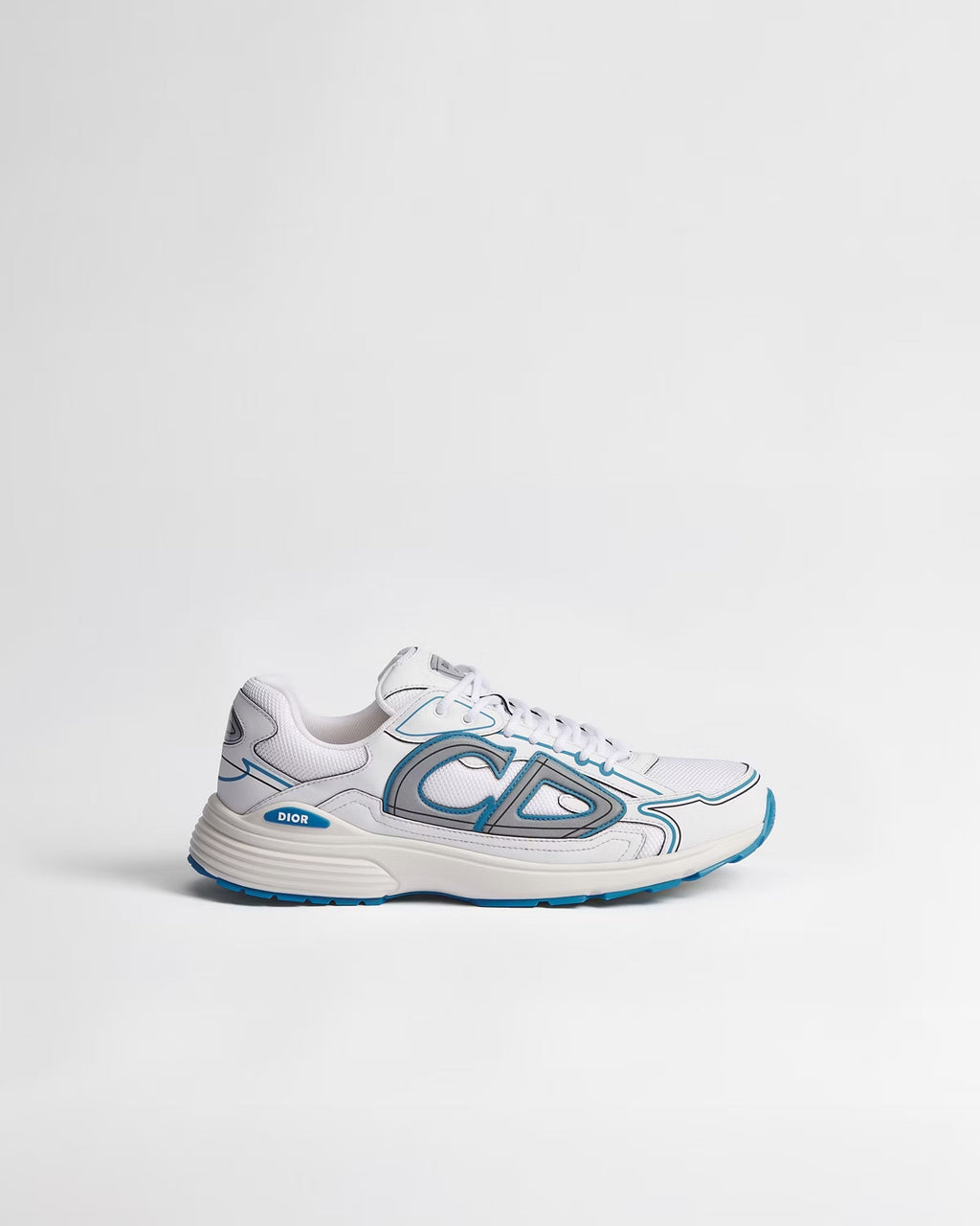 Dior B30 Women's & Men's Shoes - White / Silver Grey / Turquoise Blue Sneakers
