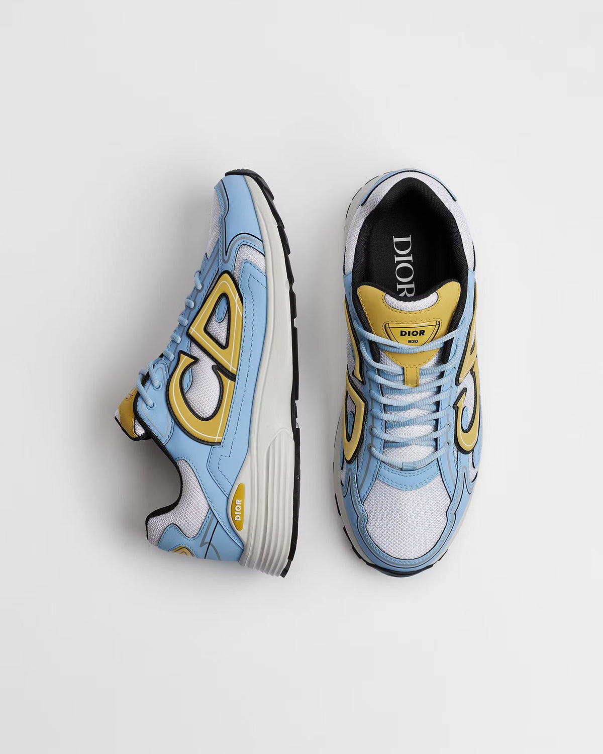 Dior B30 Women's & Men's Shoes - Light Blue / Yellow / White Sneakers