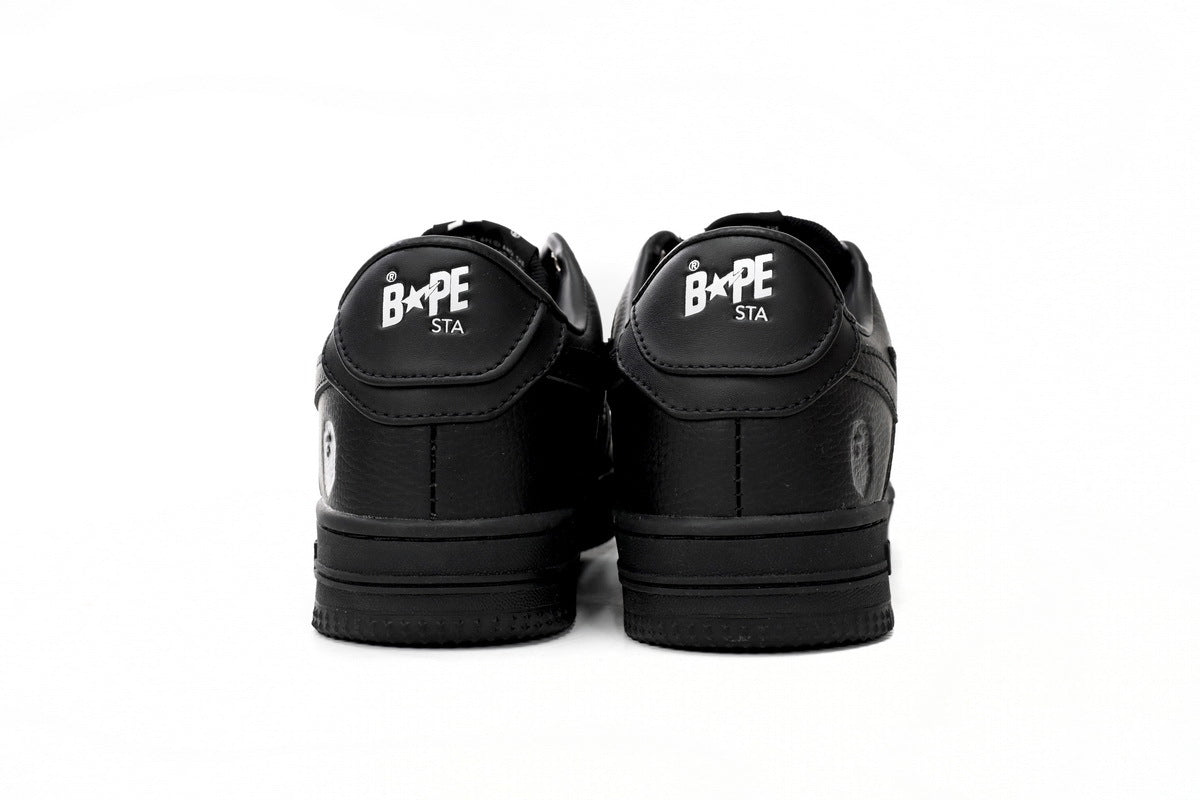 A BATHING APE BAPE STA All Black Sneakers | Women's & Men's Skate-Inspired Low-Top Shoes
