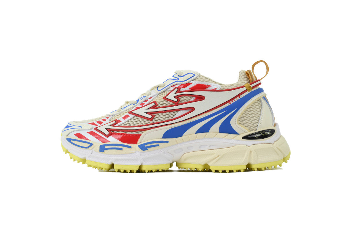 Off-White Be Right Back Women's Men's Cream, Red & Blue Chunky Sneakers