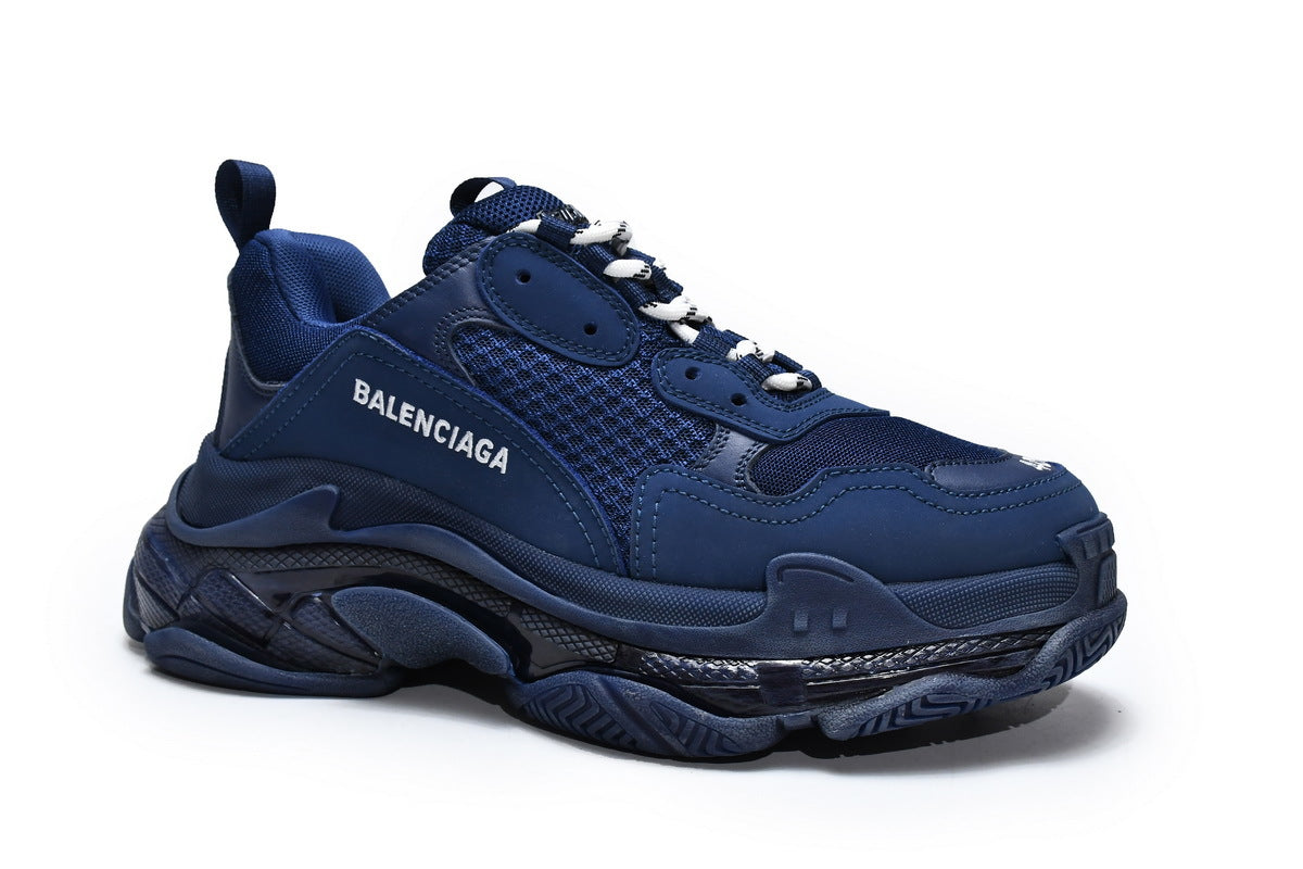 Balenciaga  men's shoes Track Triple S Clear Sole Sneakers  balenciaga runners  Dark blue