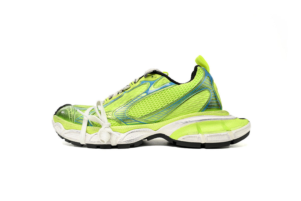 Balenciaga 3XL  men's shoes Track Sneaker – Low-Top Chunky Sole balenciaga runners Fluorescent green