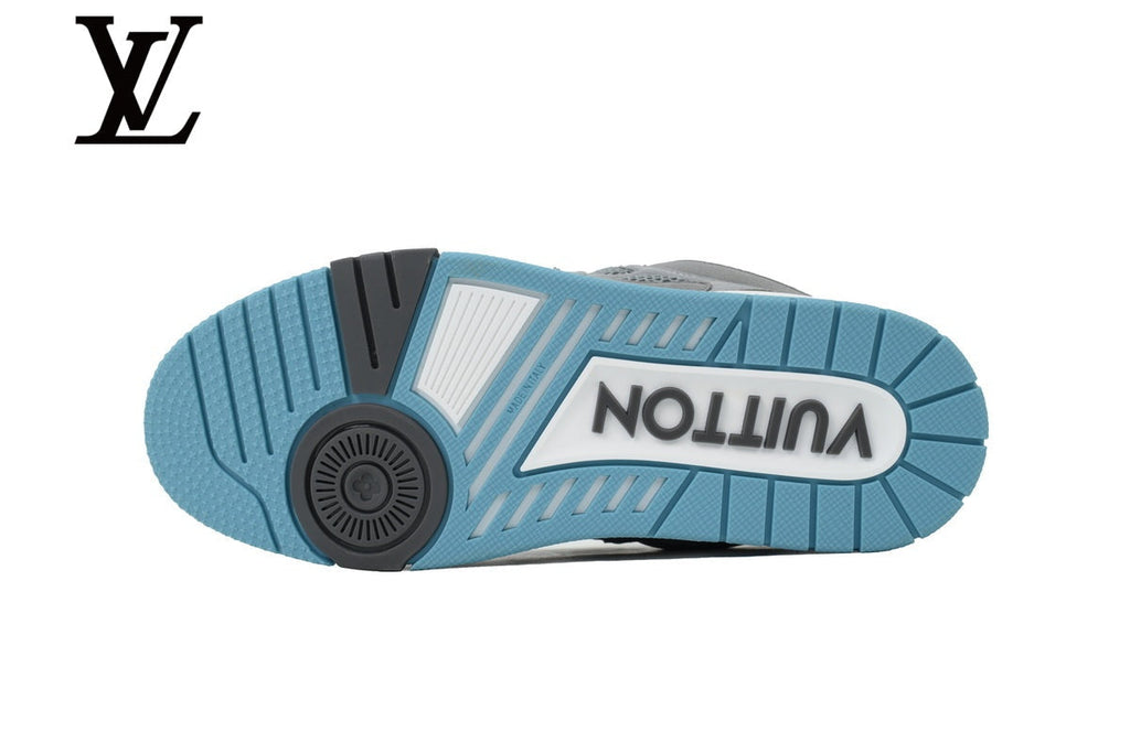 Louis Vuitton shoes for man  women Skate Sneakers - Grey and Light Blue