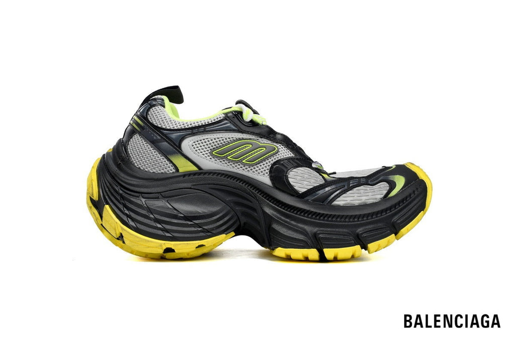 Balenciaga 10XL men's shoes  women sneakers – Black, Grey & Yellow