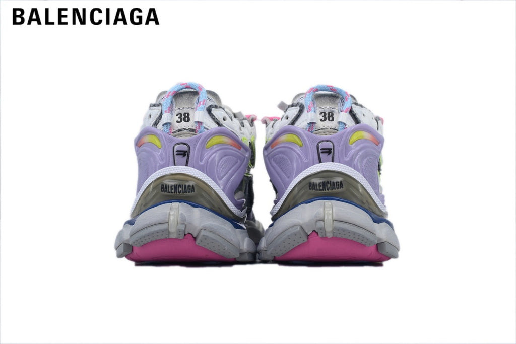 Balenciaga Runner men's shoes  women sneakers — Purple / Green / Pink