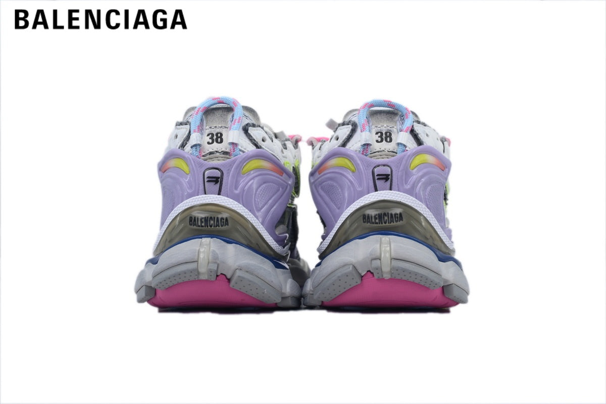Balenciaga Runner men's shoes  women sneakers — Purple / Green / Pink