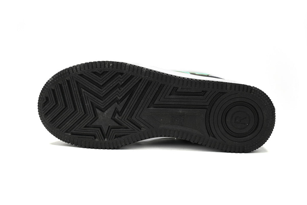 A BATHING APE BAPE STA Mint Green & Grey Embossed Camo Sneakers | Women's & Men's Skate-Inspired Shoes