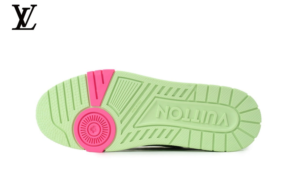 Louis Vuitton Trainer  shoes for man  women Sneaker – Green Multicolor Star Patch