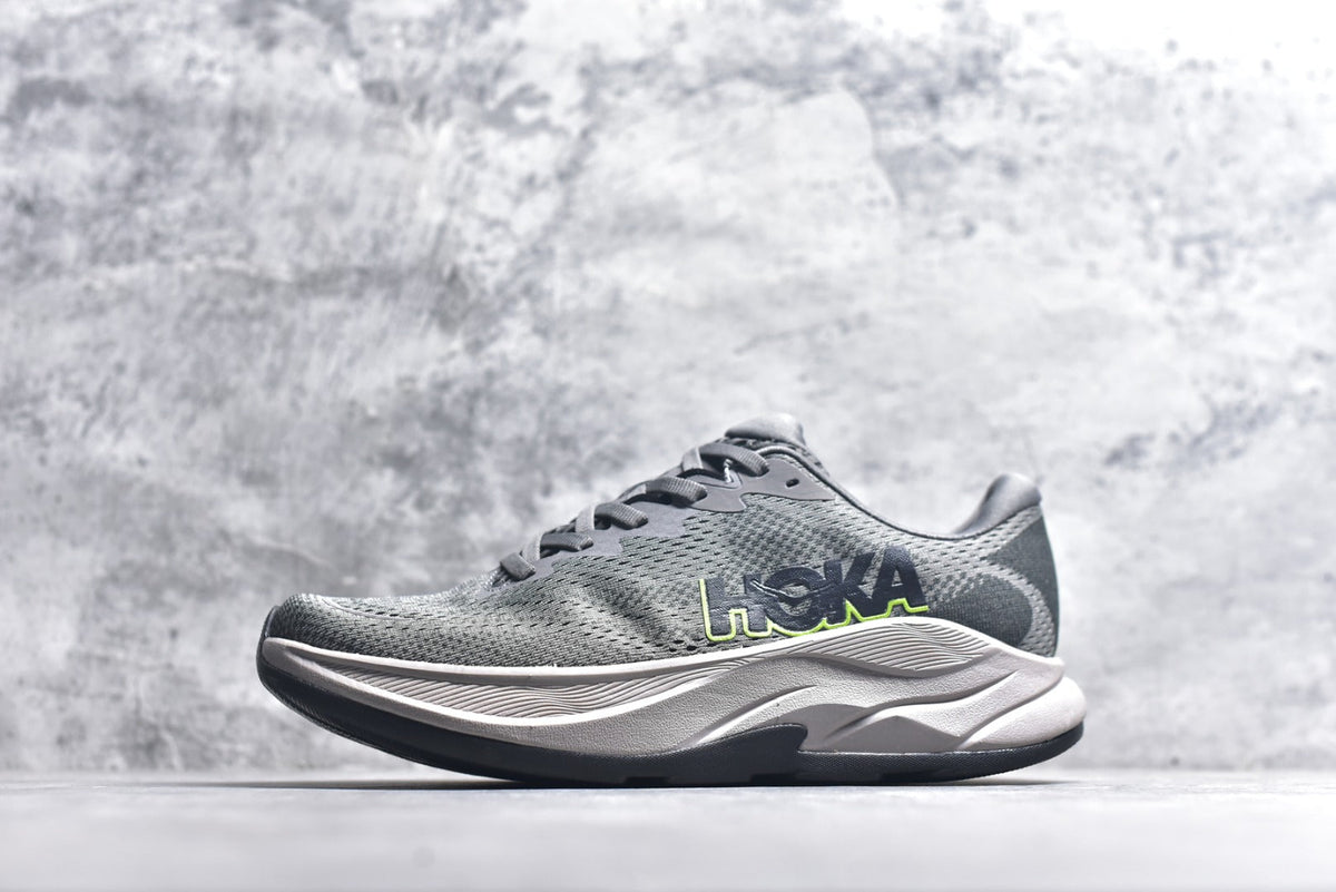 HOKA Rincon 4 Women's Men's Shoes | Gray & Black Mesh Running Sneakers