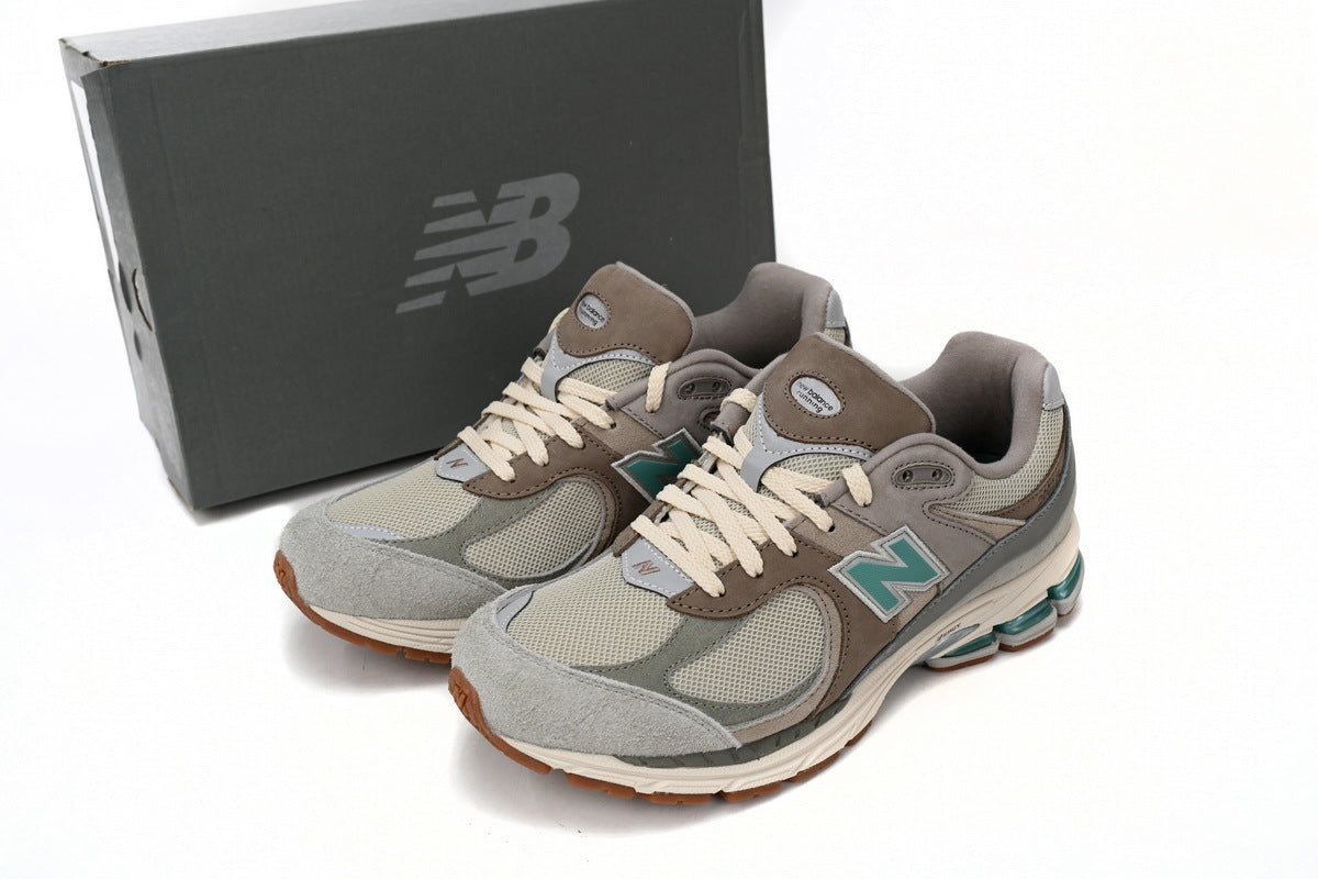 New Balance 2002R Women's & Men's Grey & Teal Retro Gum Sole Sneakers