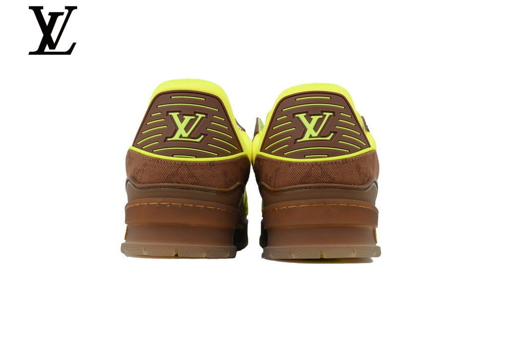 Louis Vuitton Trainer Sneakers – Yellow & Brown Monogram