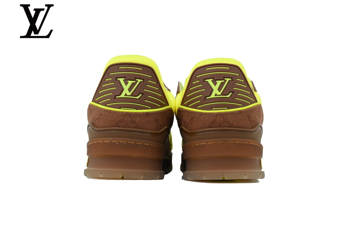 Louis Vuitton Trainer Sneakers – Yellow & Brown Monogram