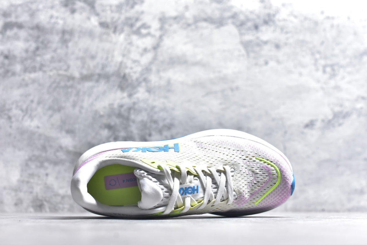 HOKA Rincon 4 Women's Men's Shoes | White, Lavender & Blue Mesh Running Sneakers