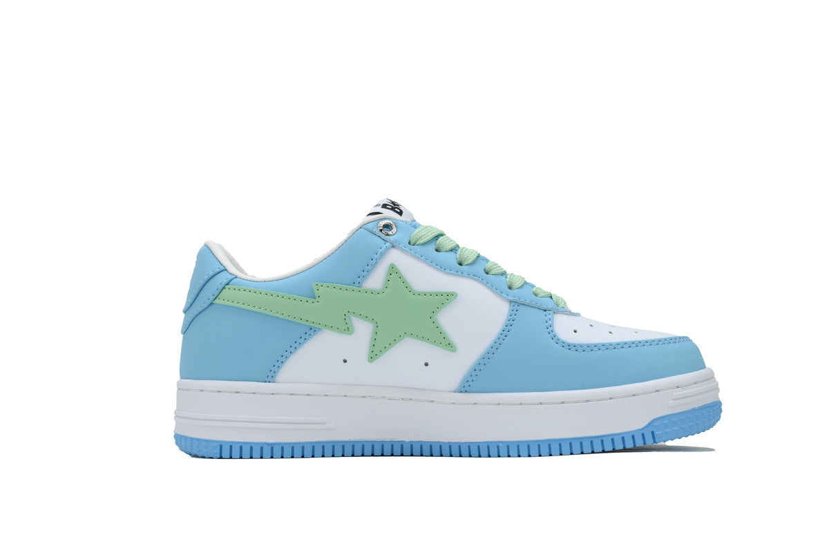A BATHING APE BAPE STA Sky Blue, White & Mint Sneakers | Women's & Men's Skate-Inspired Shoes