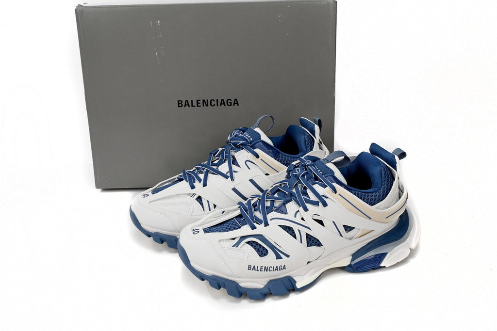 Balenciaga men's shoes Track Sneaker balenciaga runners White and blue