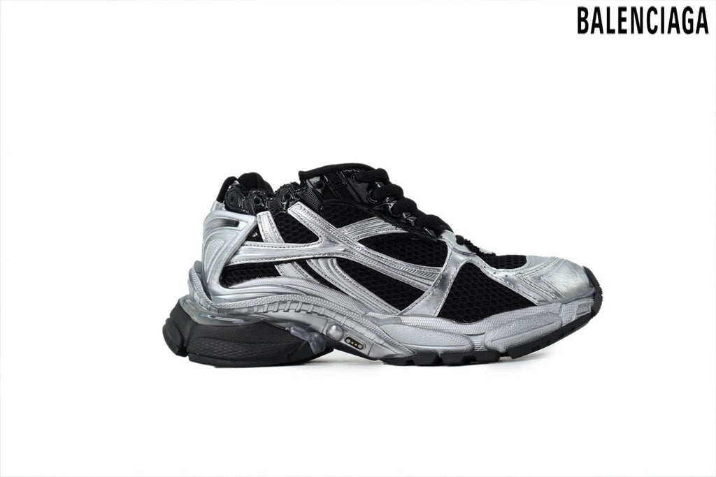 Balenciaga Runner men's shoes  women sneakers – Silver & Black