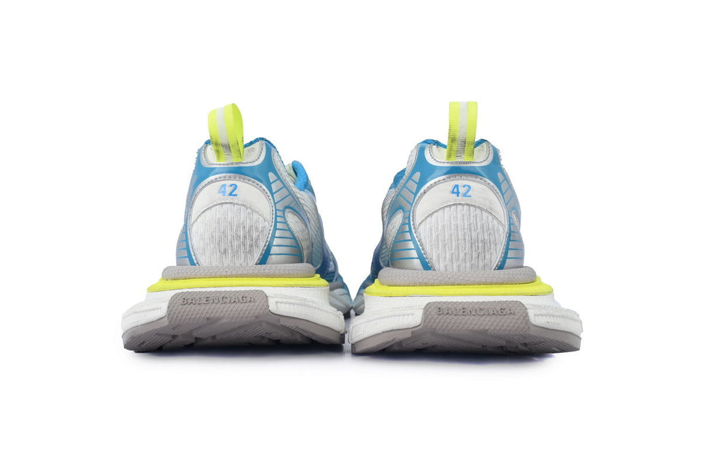 Balenciaga  men's shoes Track 3XL Sneaker – Low-Top Chunky Sole runners Blue-to-yellow gradient