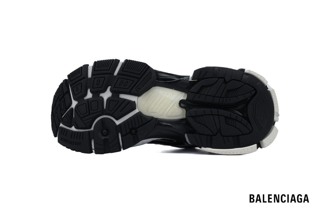 Balenciaga Runner men's shoes  women sneakers– Black & White