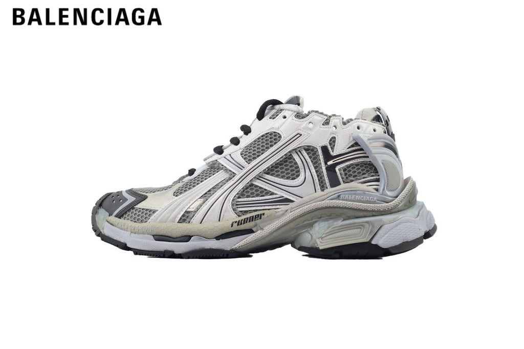 Balenciaga Runner men's shoes  women sneakers — Grey / White
