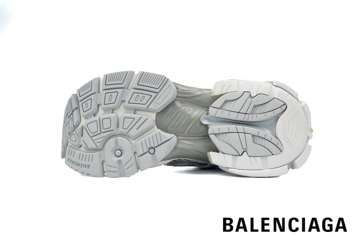 Balenciaga Runner men's shoes  women sneakers– White & Silver
