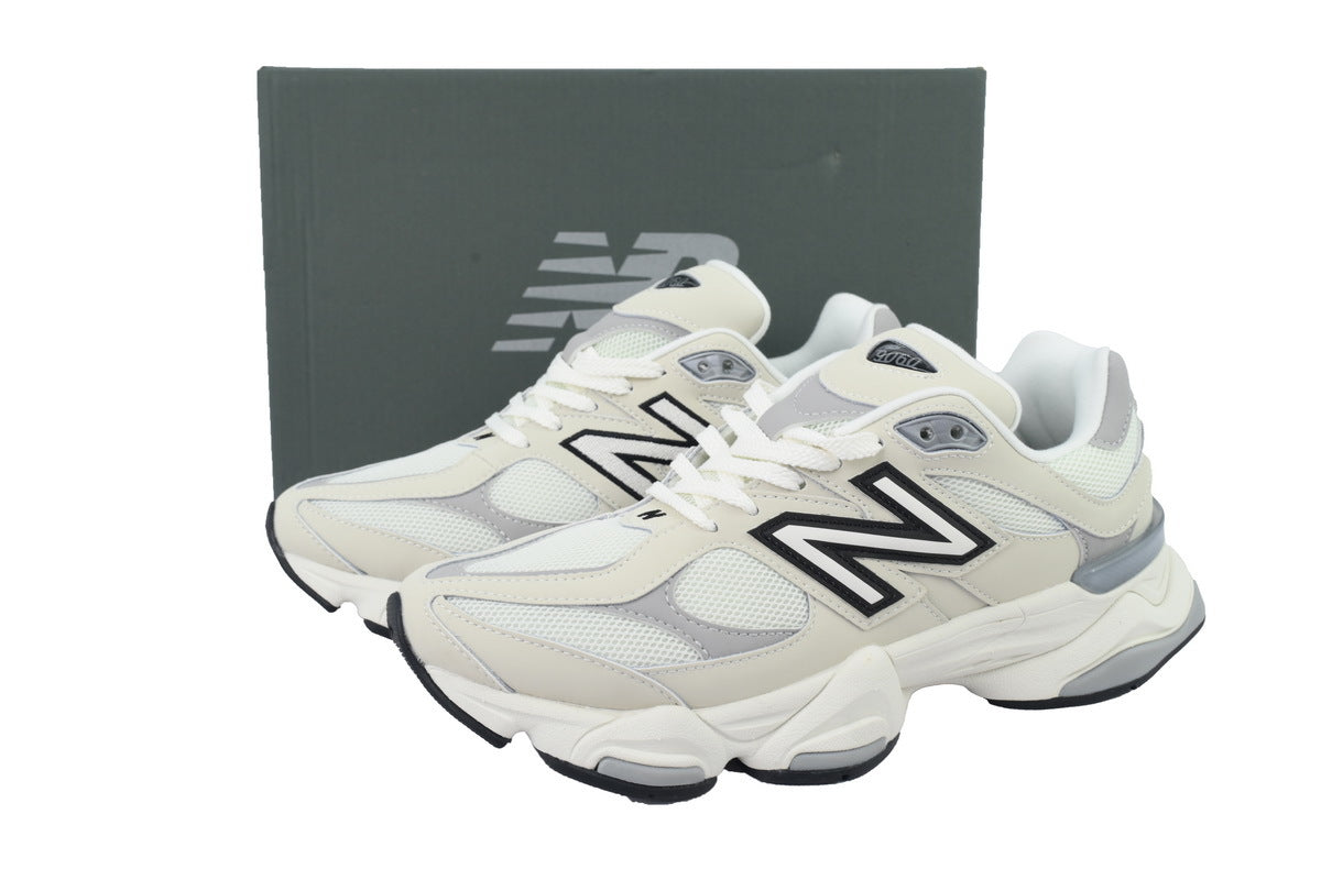 New Balance 9060 Women's & Men's Cream White Chunky Retro Sneakers
