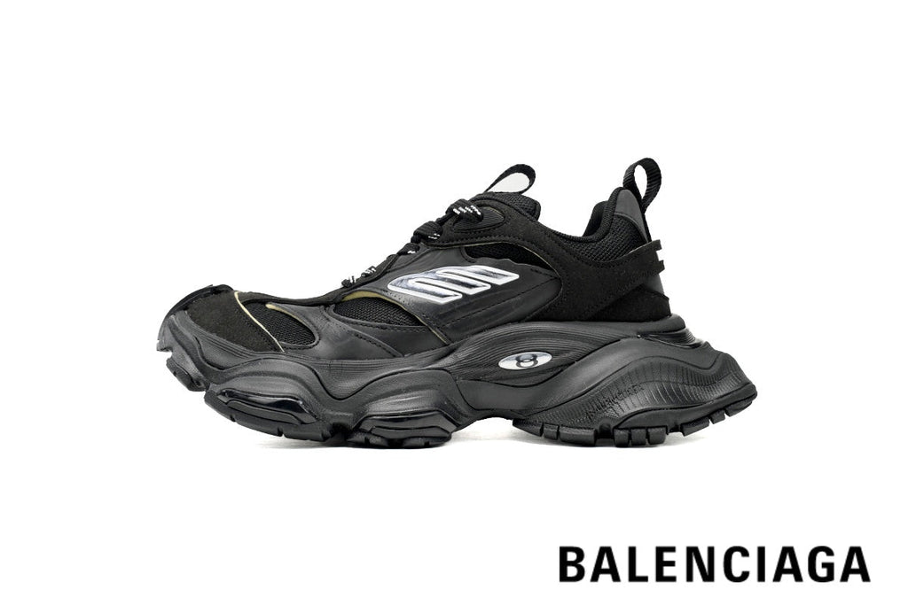 Balenciaga Runner men's shoes  women sneakers – All Black
