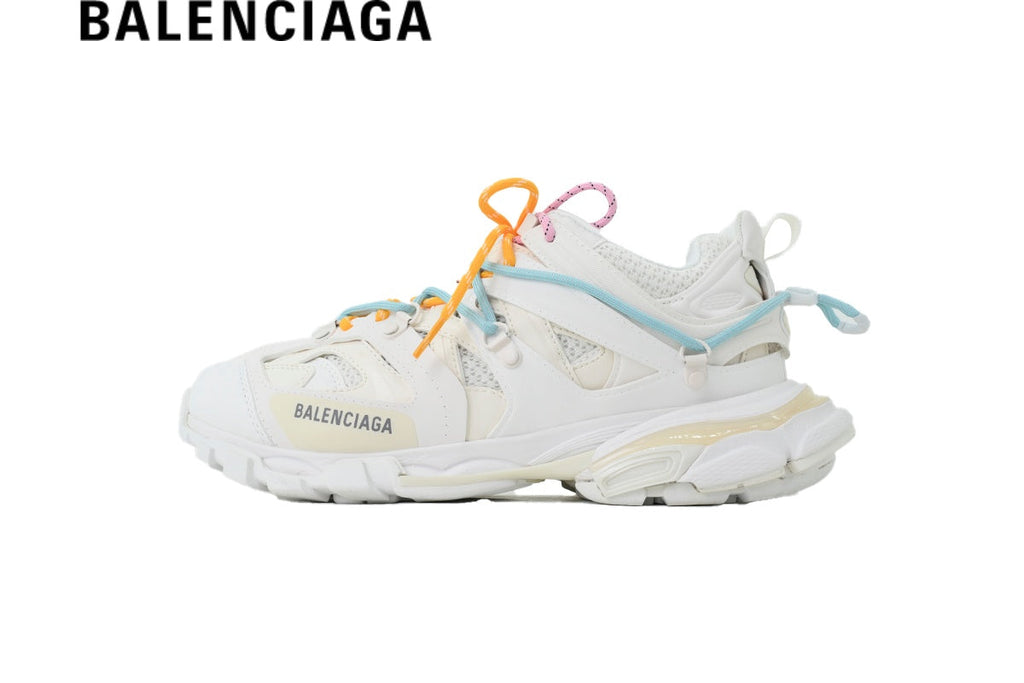 Balenciaga Track men's shoes  women sneakers White Multicolor Laces
