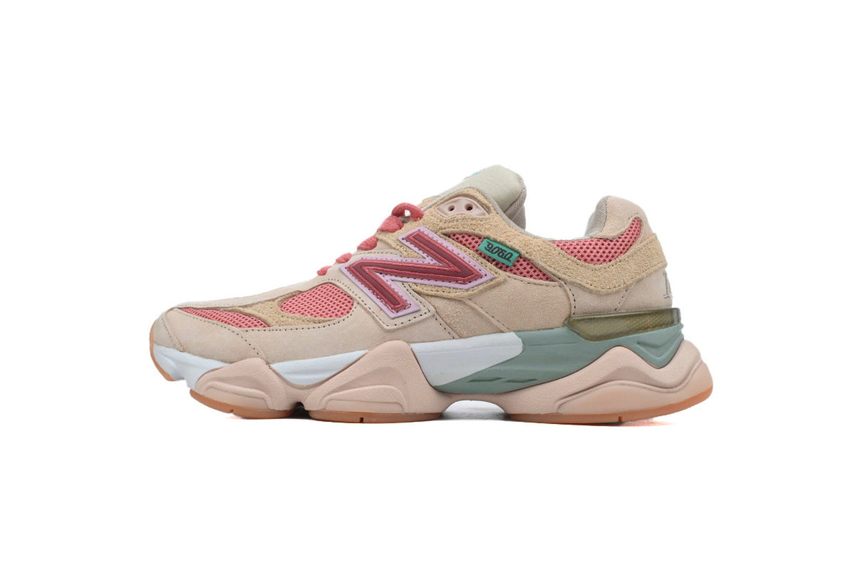 New Balance 9060 Women's & Men's Beige Pink Chunky Retro Sneakers