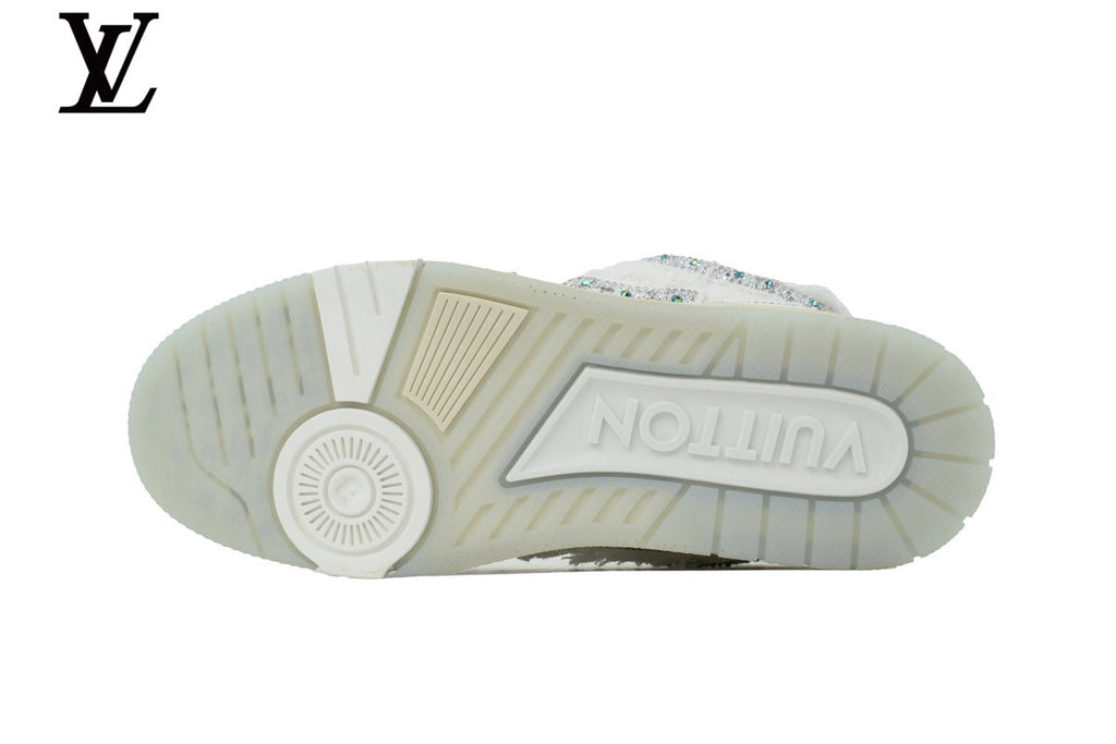 Louis Vuitton Skate shoes for man  women Sneaker – White Fringe & Rhinestone