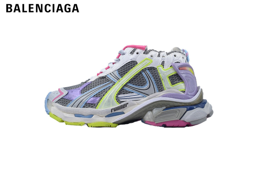 Balenciaga Runner men's shoes  women sneakers — Purple / Green / Pink