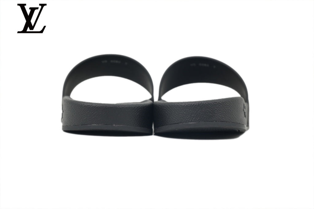 Louis Vuitton shoes for man  women Monogram Slide Sandal – Brown Canvas & Black Rubber Sole
