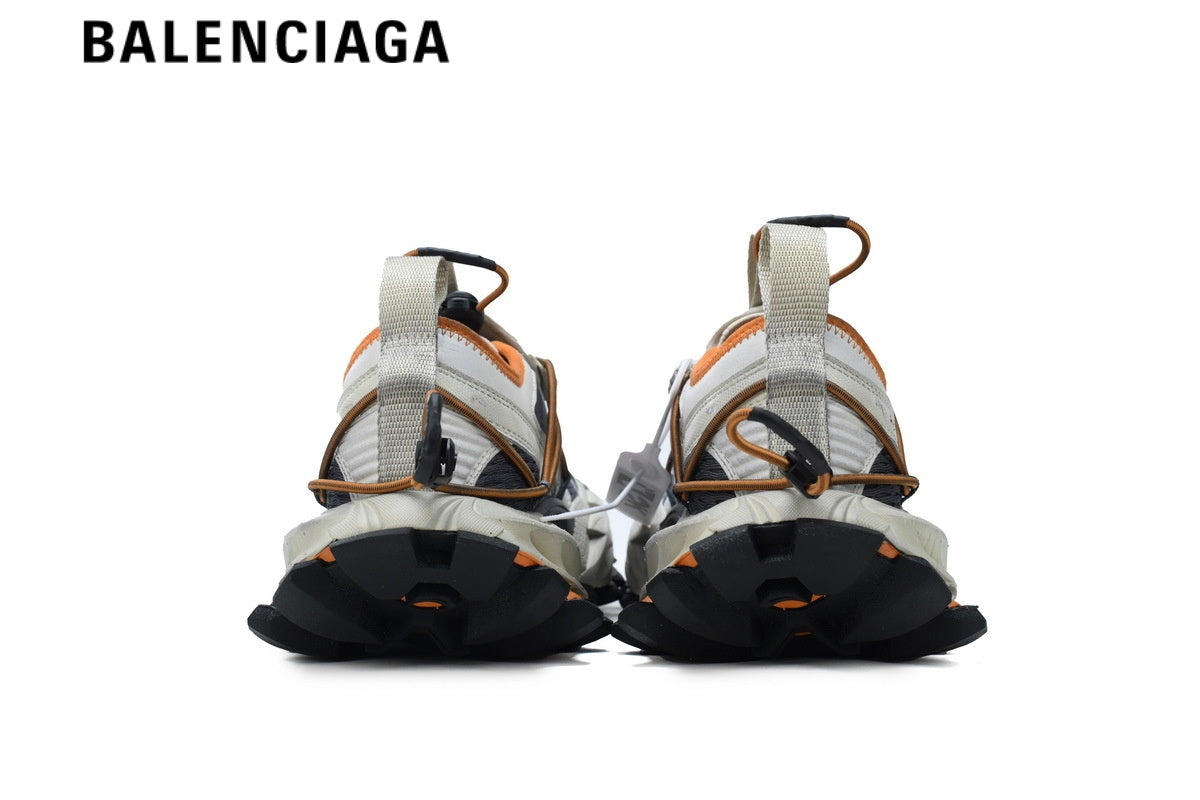 Balenciaga Defender men's shoes  women sneakers White Orange