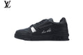 Louis Vuitton LV shoes for man  women Trainer Sneaker – Black & Silver Rhinestone