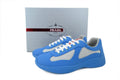 Prada America's Cup Sneakers  slip ons womens  prada designer mens shoes  Grey-blue