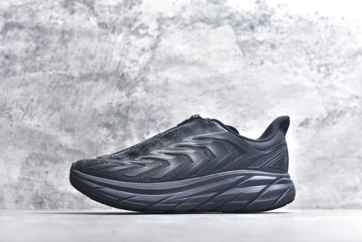 HOKA Clifton Women's Men's Shoes | Black Mesh Running Sneakers