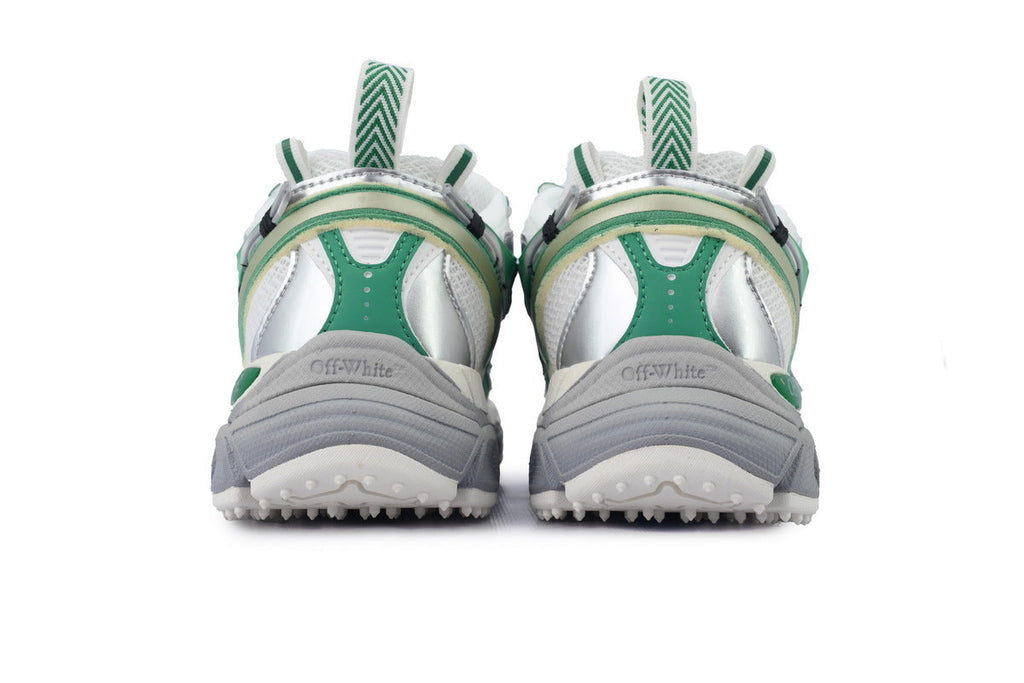 Off-White Be Right Back Women's Men's Shoes | White & Green Mesh Retro Sneakers